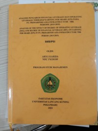 Analisis pengaruh financial leverage dan operating laverage terhadap earning per share (eps) pada PT. primarindo asia anfrastructure tbk periode92015-2019)