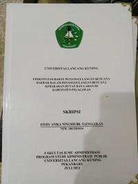 Efektifitas badan penaggulangan bencana daerah dalam penaggulangan bencana kebakaran hutan dan lahan di Kabupaten Pelalawan