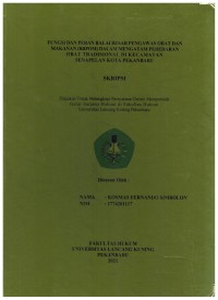 Fungsi dan peran balai besar pengawasan obat dan makanan(BBPOM) dalam mengatasi peredaran obat tradisional di kecamatan senapelan kota Pekanbaru