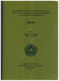 RESPON PERTUMBUHAN DAN PRODUKSI TANAMAN BAWANG DAUN (ALLIUM FISTULOSUM L) AKIBAT PEMBERIAN PUPUK ORGANIK CAIR HERBAFARM