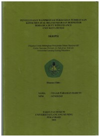 Penyelesaian wanprestasi perjanjian pembiayaan konsumen jual beli kendaraan bermotor roda dua di PT wom finance unit kota dumai