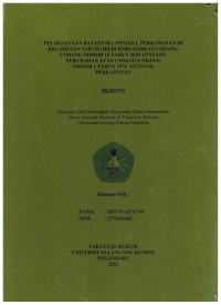 Pelaksanaan batas usia minimal perkawinan di kecamatan tapung hilir berdasarkan Undang-Undang nomor 16 tahun 2019 tentang perubahan atas Undang-Undang nomor 1 tahun 1974 tentang perkawinan