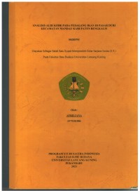 Analisis Alih Kode Pada Pedagang Ikan Di Pasar Duri Kecamatan Mandau Kabupaten Bengkalis