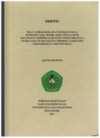 Nlai Tambah Kerajinan rumah Tangga Berbahan Baku Bambu (Desa Petala Bumi Kecamatan Seberida Kabupatan Indra giri Hulu) (Studi Kasus di Kecamatan Seberida, Kabupaten Indragiri Hulu, Propinsi Riau)