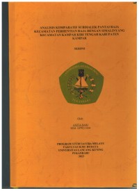 Analisis Komparatif Subdialek Pantai Raja Kecamatan Perhentian Raja Dengan Simalinyang Kecamatan Kampar KiriTengah Kabupaten Kampar