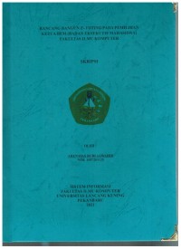 Rancang Bangun E-Voting Pada Pemilihan Ketua BEM (Badan Eksekutif Mahasiswa) Fakultas Ilmu Komputer