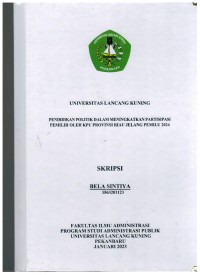 Pendidikan Politik Dalam Meningkatkan Partisipasi Pemilih Oleh KPU Provinsi RIAU Jelang Pemilu 2024