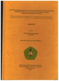 Analisis Kenerja Keuangan Pada Perusahaan PT Pertamina (Persero) Tbk Tang Terdaftar di Bursa Efek Indonesia Periode 2017-2021