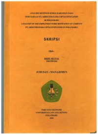 Analisis Motivasi Kerja Karyawan Pada Perusahaan PT ABdicitratama Cipta Consulindo di Pekanbaru