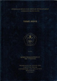 Infiltrasi Beton Pori Dengan Menggunakan Agregate Daur Ulang