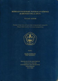 Redesain Pasar Baru Pangkalan Kerinci (Kabupaten Pelalawan)