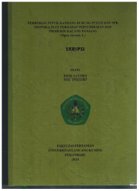 Pemberian Pupuk Kandang Burung Puyuh Dan PhonskaPlus Terhadap Pertumbuhan Dan Produksi Kacang Panjang (Vigna siensis L)