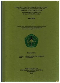 Penegakan Undang-Undang 35 Tahun 2014 Perubahan Atas Undang-Undang Nomor 23 Tahun 2002 Tentang Anak Korban Kekerasan Dalam Rumah Tangga