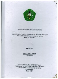 Pengelolaan Badan Usaha Milik Desa (BUMDES) Di Desa Minas Timur Kecamatan Minas Kabupaten Siak