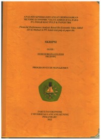 Analisis Kinerja Keuangan Berdasarkan Metode Ekonomic Value Added (EVA) Pada PT. Indah Kiat Pulp & Paper Tbk