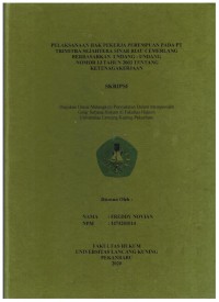 Pelaksanaan Hak Pekerja Perempuan Pada PT Trimitra Sejahtera Sinar Riau Cemerlang Berdasarkan Undang-Undang Nomor 13 Tahun 2003 Tentang Ketenaga Kerjaan