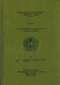 Penegakan Hukum Tindak Pidana Pada Masa Corona Virus Disease 2019 Di Kepolisian Sektor Kandis