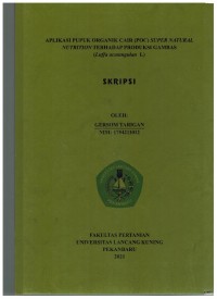 Aplikasi Pupuk Organik Cair (POC) Super Natural Nurtrition Terhadap Produksi Gambas (Lluffa acutangulan L)