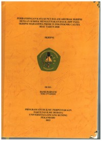 Perbandingan Kata Kunci Dalam Abstrak Skripsi dengan Subjek Mengunakan Dalil ZIPE Pada Skripsi Mahasiswa Prodi Politeknik Caltex Riau Tahun 2018