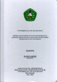 Kinerja Badan Narkotika Nasional Provinsi Riau(BNNPR) Dalam Pelaksanaan Pecegahan Dan Pemberantasan Peredaran Narkotika Di Kota Pekanbaru