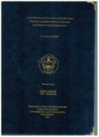 Analisis kualitas daya listrik pada gedung laboratorium terpadu poltekkes kemenkes Riau