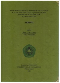 Respon pertumbuhan dan produksi tanaman kacang panjang (vigna unguiculata)akibat pemberian pupuk organik cair herbafarm