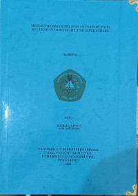 Sistem Informasi Pelayanan Terpadu Pada Kelurahan Labuh Baru Timur Pekanbaru