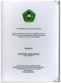 Pengawasan dalam upaya pemberantasan penyakit demam berdarah (dbd) oleh dinas kesehatan kota Pekanbaru