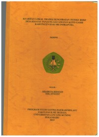 Kearifan Lokal Tradisi Pengobatan Tetogu Boso Desa Rantau Panjang Kecamatan Koto Gasib Kabupaten Siak Sri Indrapura