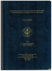 Analisis Kuat Tekan DamKuat Lentur Mortar Serat Geopolimer dengan Variasi Panjang Cocofiber