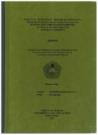 Peranan Kepolisian Republik Indonesia Terhadap Penegakan Undang-Undang Nomor 35 tahun 2009 Tentang Narkotika di wilayah Kecamatan Pangkalan Kerinci