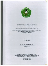 Strategi Pemerintah Daerah Dalam Meningkatkan Kesejahteraan Nelayan Tangkap Di Kecamatan Rumbai Timur Kota Pekanbaru