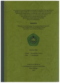 Pelaksanaan Penyimpanan Barang Bukti Tindak Pidana Berdasarkan Peraturan Kepala Kepolisian Negara Republik Indonesia Nomor 8 Tahun 2014 Tentang Tata Cara Pengelolaan Barang Bukti dilingkungan Kepolisian Negara Republik Indonesia Di Polres Kuantan Singingi