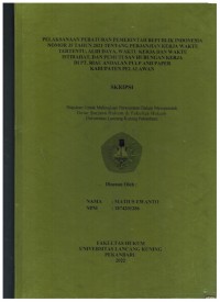 Pelaksanaan Peraturan Pemerintah Republik Indonesia Nomor 35 Tahun 2021 Tentang Perjanjian Kerja Waktu Tertentu, Alih Daya, Waktu Kerja Dan Waktu Istirhata, Dan Pemutusan Hubungan Kerja Di PT Riau Andalan Pulp And Paper Kabupaten Pelalawan