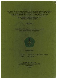 Penerapan Sanksi Terhadap Penjual Minuman Berakohol di Kecamatan Pangkalan Kerinci Berdasarkan Peraturan Daerah Kabupaten Pelalawan Nomor 5 Tahun 2011 Tentang Pengadaan, Pengedaran, Penjualan  Pengawasan dan Pengendalian Minuman Beralkohol