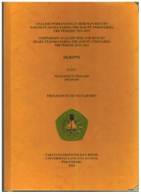 Analisis Perbandingan Risk Dan Return Saham PT. Kimia - Farma Tbk Dan PT. Indofarma Tbk 2019-2021