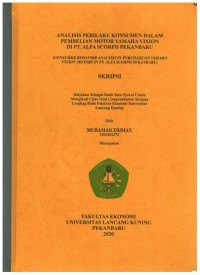 Analisis Perilaku Konsumen Dalam Pembelian Motor Yamaha VixionDi PT Alfa Scorpii Pekanbaru