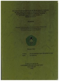 Pelaksanaan Sertifikasi  Rumah Makan Padang di Kecamatan Tampan Kota Pekanbaru Berdasarkan Undang-Undang Nomor 33 Tahun 2014 Tentang Jaminan Produk Halal