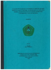 Analisis Pengukuran Penerimaan Edlink Sevima Menggunakan MetodeTechnology Aceptance Model (TAM) Pada Fakultas Ilmu Komputer Universitas Lancang Kuning