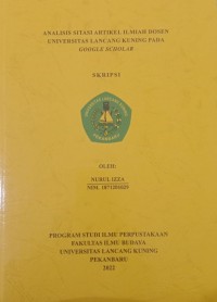 Analisis sitasi artikel ilmiah dosen Universitas Lancang Kuning pada google scholar