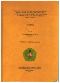 Analisis Perlakuan Akuntansi Aset Tetap Barang Milik Negara (BMN) Menurut Standar Akuntansi Pemerintah Pada Dinas Peternakan Dan Kesehatan Hewan Privinsi Riau