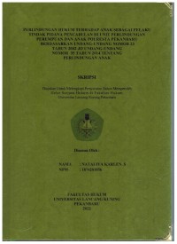 Perlindungan hukum terhadap anak sebagai pelaku tindak pidana pencabulan di unit perlindungan perempuan dan anak polresta pekanbaru berdasarkan uu no. 23 tahun 2002 jo uu no 35 tahun 2014 tentang perlindungan anak