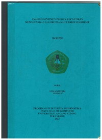 Analisis Sentimen Produk Kecantikan Menggunakan Algoritma Naive Bayes Classifier