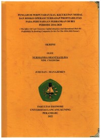 Pengaruh Perputaran Kas, Kecukupan Modal Dan Resiko Operasi Terhadap Profitabilitas Pada Perusahaan Perbankan Di BEI Periode 2016-2020