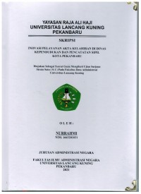 Inovasi Pelayanan Akta Kelahiran Di Dinas Kependudukan DanPencataan sipil Kota Pekanbaru