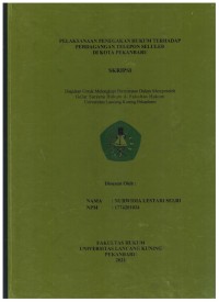 Pelaksanaan Penegakan Hukum Terhadap Perdagangan Telepon Seluler Di Kota Pekanbaru