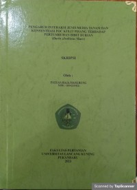 Pengaruh interaksi jenis media tanaman dan konsentrasi poc kulit pisang terhadap pertumbuhan bibit durian (durio zibethinus murr)