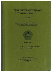 Penerapan Asas Business Judgment Rule Terhadap Direksi BUMN Menurut Undang-Undang Nomor 40 Tahun 2007 Tentang Perseroan Terbatas