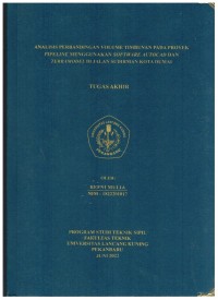 ANALISIS PERBANDINGAN VOLUME TIMBUNAN PADA PROYEK PIPELINE MENGGUNAKAN SOFTWARE AUTOCAD DAN TERRAMODEL DI JALAN SUDIRMAN KOTA DUMAI