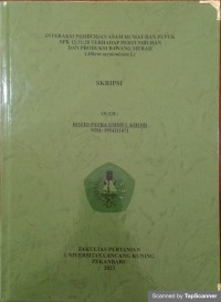 Interaksi pemberian asam humat dan pupuk npk 12:11:20 terhadap pertumbuhan dan produksi bawang merah (allium ascalonicum l)